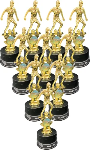 Express Medals Girls Soccer Trophy Award Kits That Include Silicone Soccer Wrist Band Awards (Pack of 10)