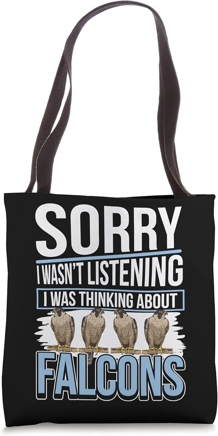Falconer Quote Falconry I Was Thinking About Falcons Tote Bag