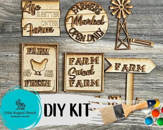 Farm Tiered Tray DIY Kit - Fresh Eggs Tiered Tray Bundle