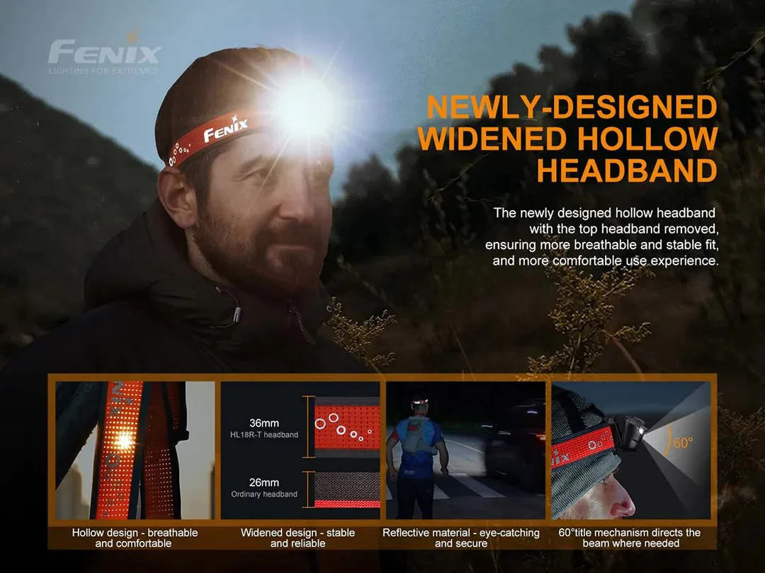 Fenix HL18R-T Rechargeable Headlamp – 500 lumens