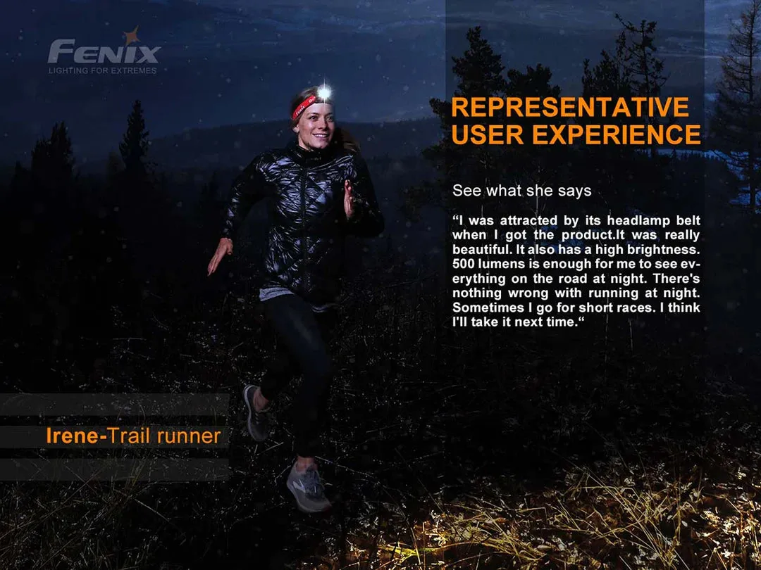Fenix HL18R-T Rechargeable Headlamp – 500 lumens