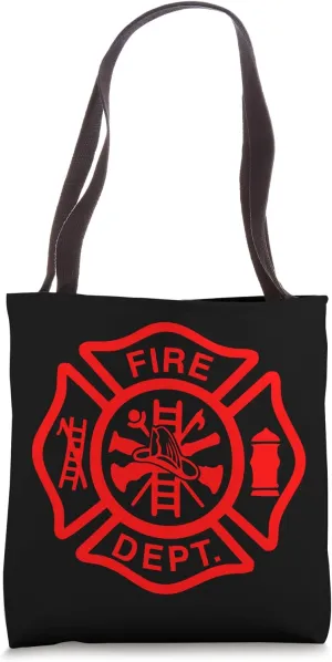 Fire Department Logo Uniform Fireman Symbol Firefighter Gear Tote Bag