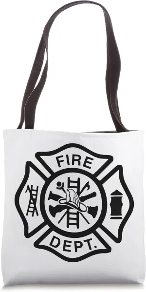 Fire Department Logo Uniform Fireman Symbol Firefighter Gear Tote Bag