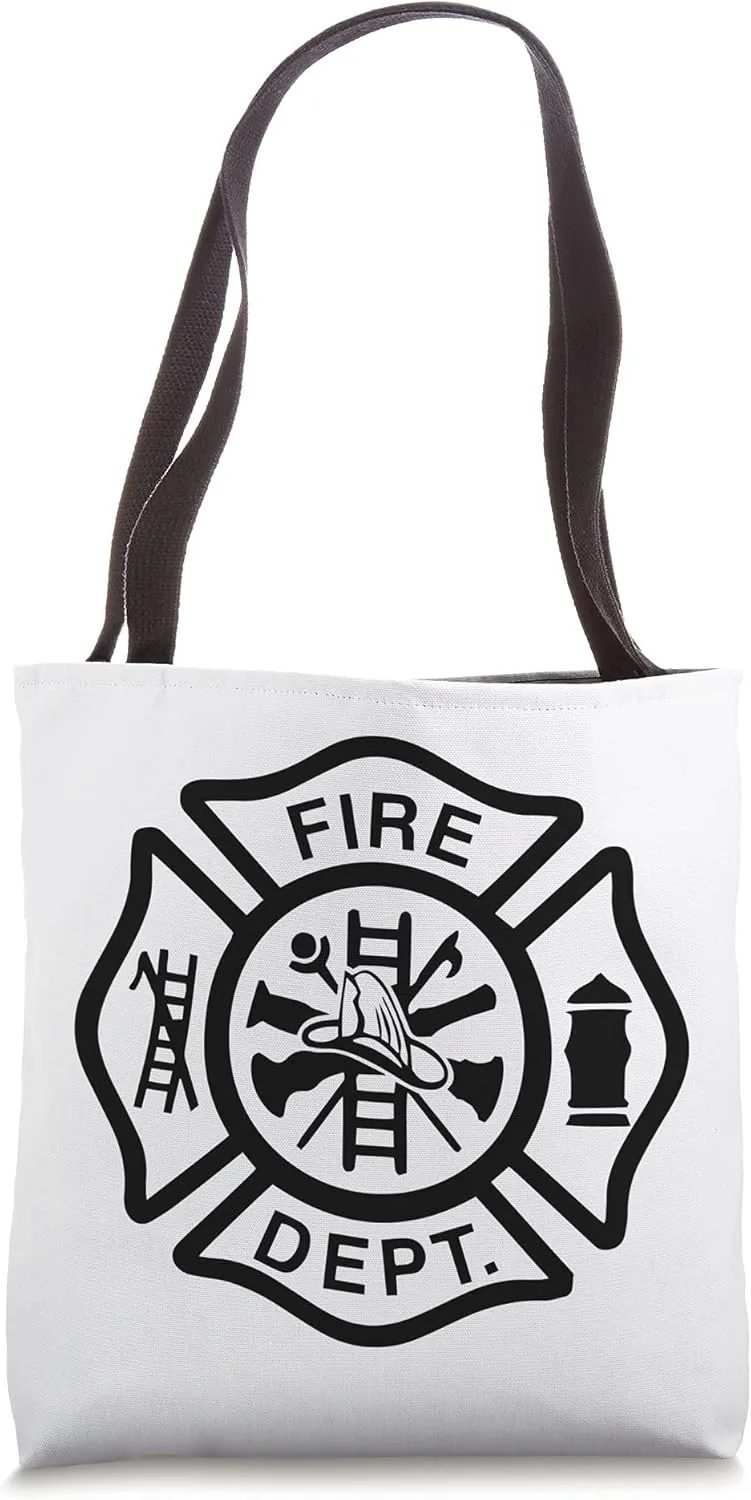 Fire Department Logo Uniform Fireman Symbol Firefighter Gear Tote Bag