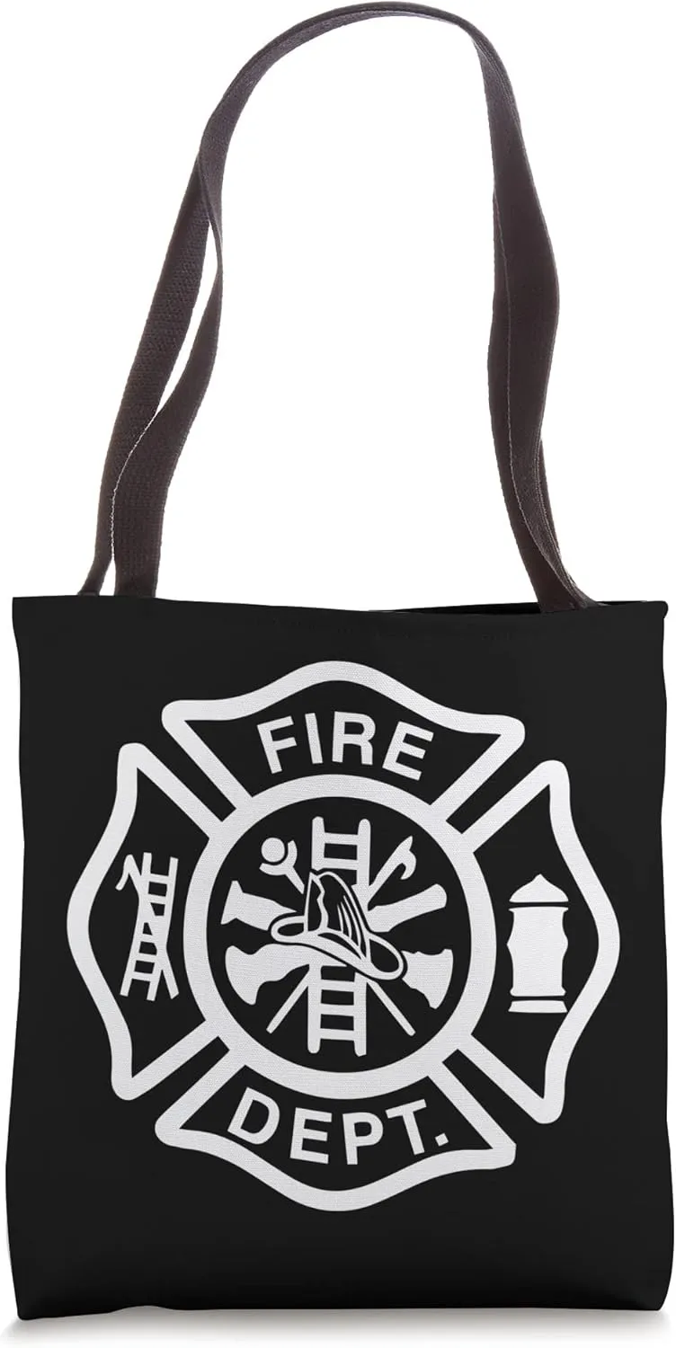 Fire Department Logo Uniform Fireman Symbol Firefighter Gear Tote Bag