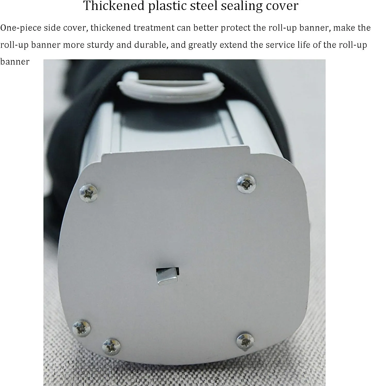 Floor Standing Sneeze Guard - Roll Up Protective Shield with Clear Film for Offices, Salons, Clinics, Stores, and Restaurants - Ideal for Health and Safety Compliance