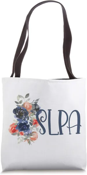Floral Speech Pathologist Language Therapy SLPA Tote Bag