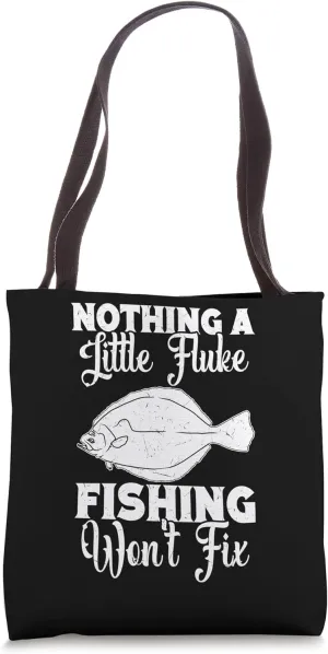 Fluke Fisherman Rod Fluke Fisher Lure Fluke Fishing Tote Bag