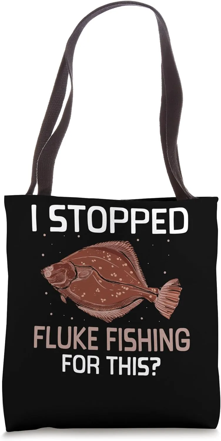 Fluke Fisherman Rod Fluke Fishing Gear Fluke Fisher Tote Bag