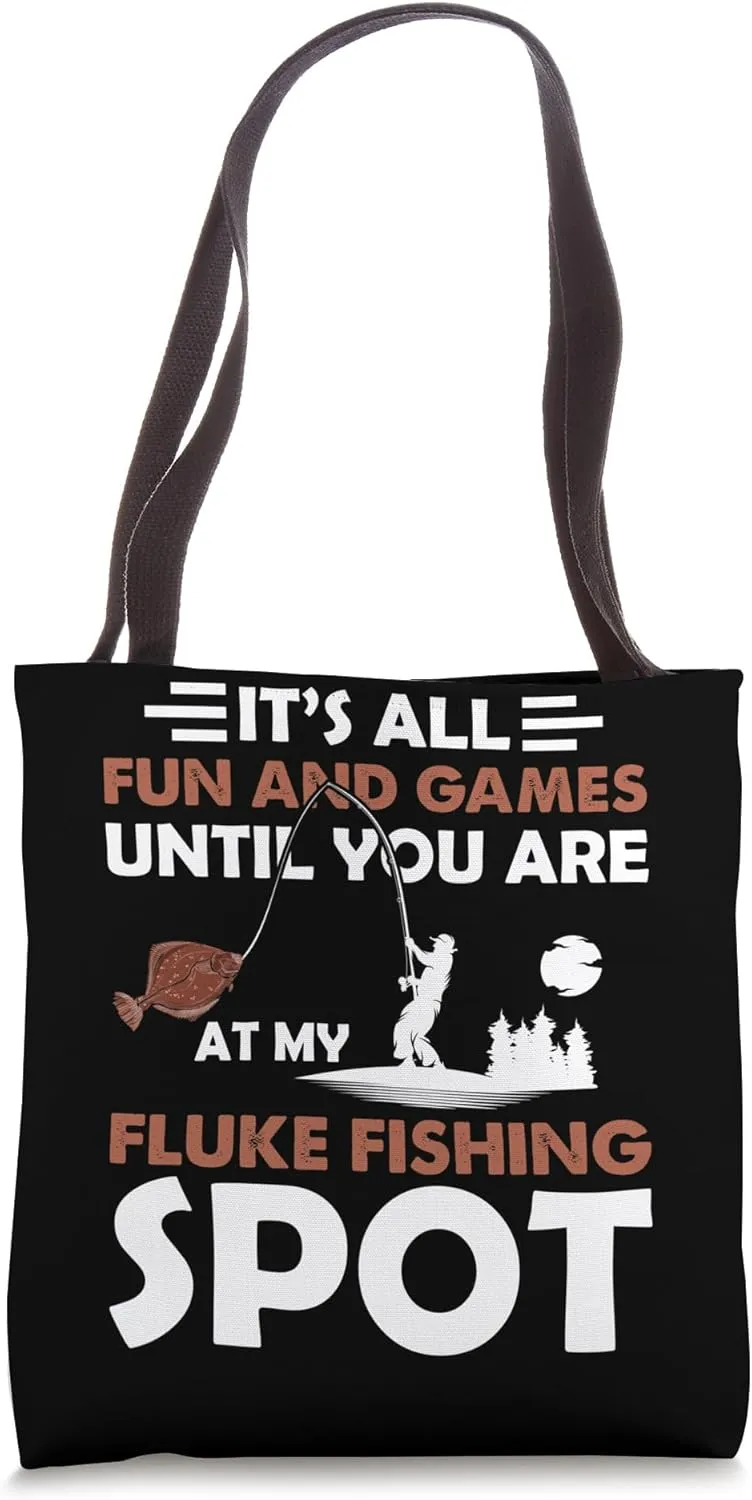 Fluke Fisherman Supplies Fluke Fishing Gear Fishing Men Tote Bag