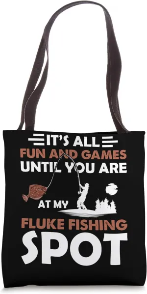 Fluke Fisherman Supplies Fluke Fishing Gear Fishing Men Tote Bag