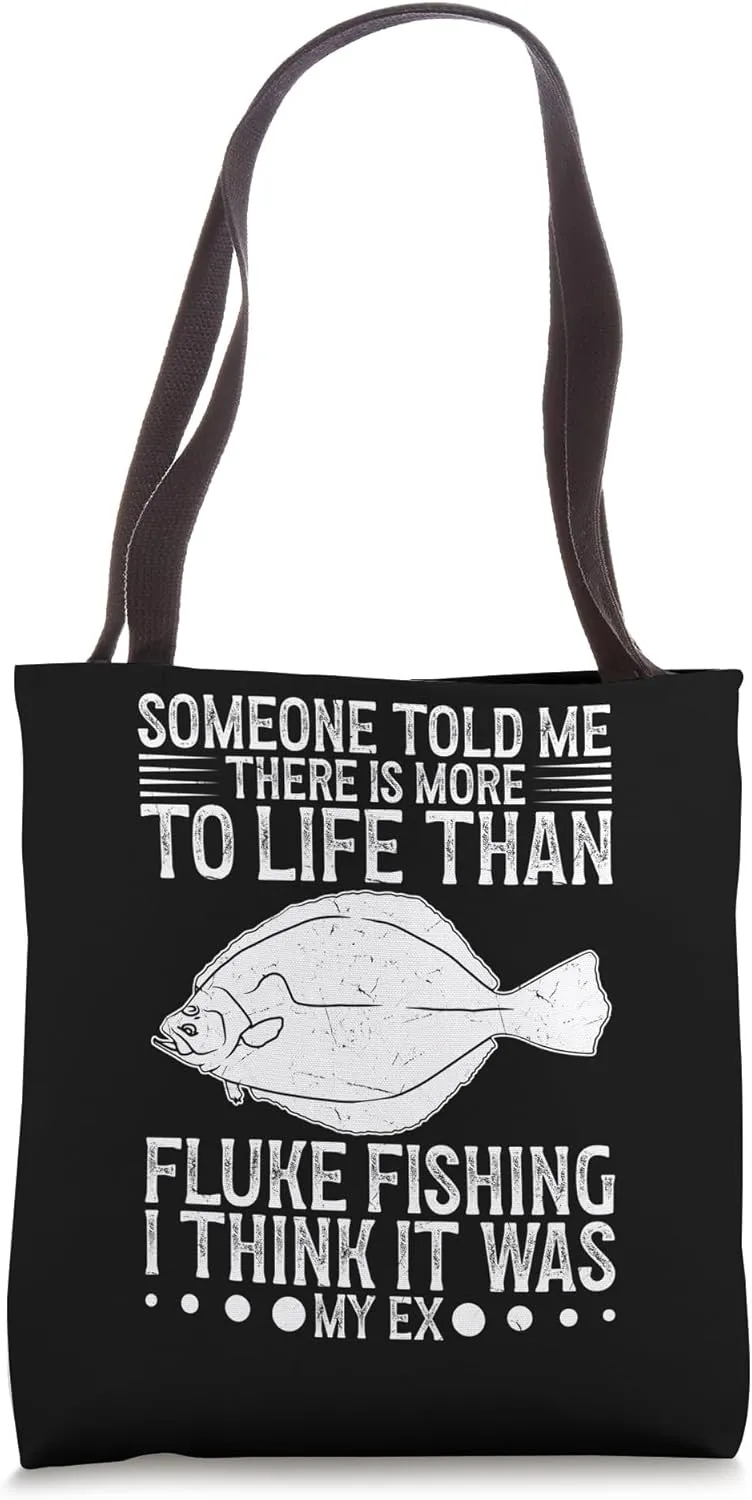 Fluke Fishing Essentials Fluke Fisher Gear Fluke Fisherman Tote Bag