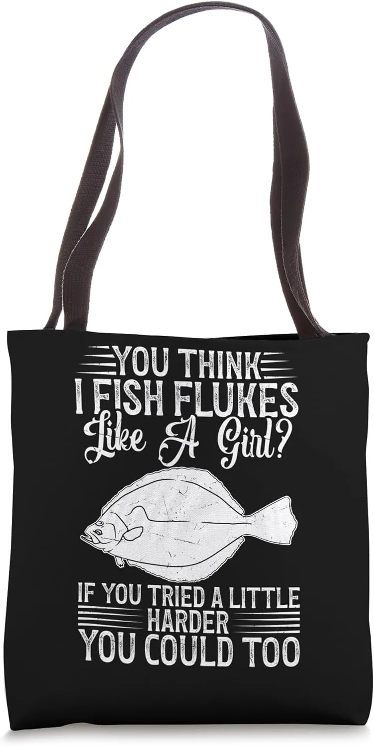 Fluke Fishing Gear Fluke Fisher Lure Rod Fluke Fisherman Tote Bag