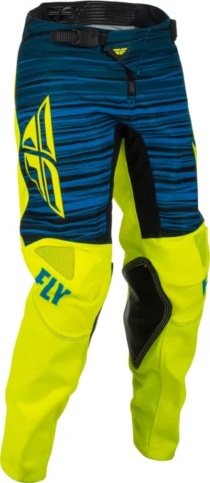 Fly Racing 2022 Youth Kinetic Wave Pants (Hi-Vis/Blue, 18)