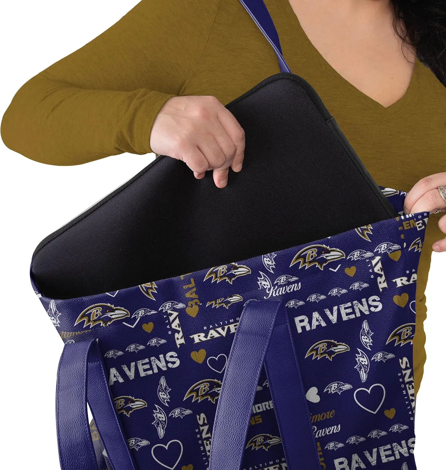 foco Womens NFL Team Logo Love Bag Collection