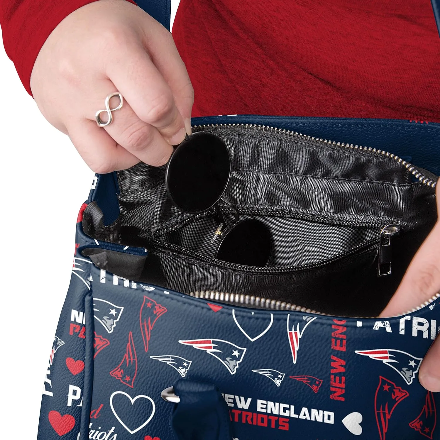 foco Womens NFL Team Logo Love Bag Collection