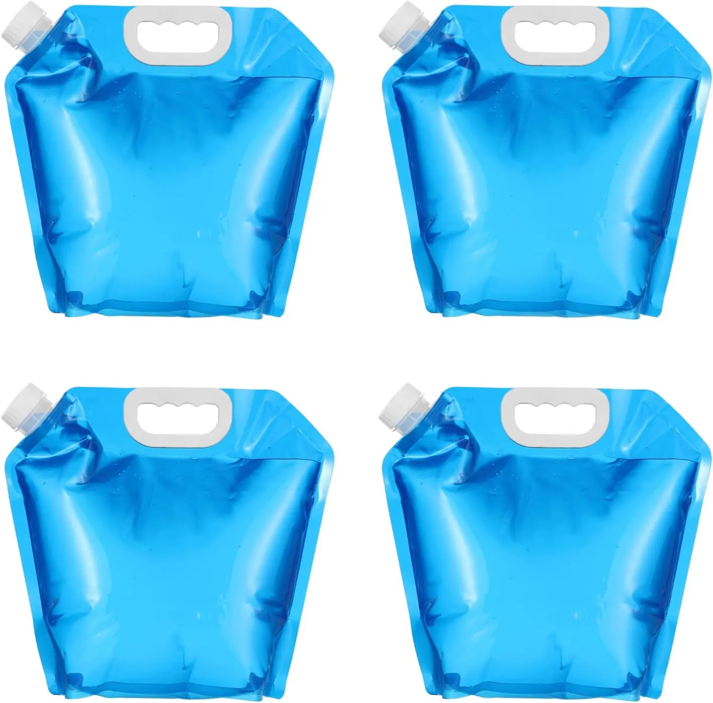 Folding Water Bag Set 5l Plastic Water Pouches Leakproof for Hiking Camping and Outdoor Activities