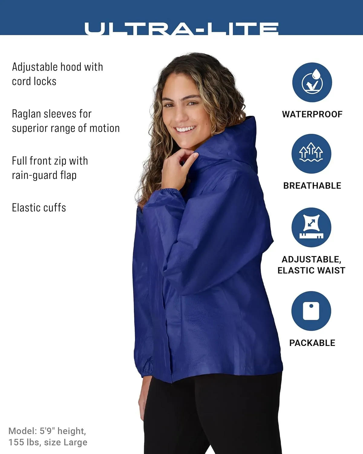 FROGG TOGGS Women's Ultra-lite2 Waterproof Breathable Rain Jacket