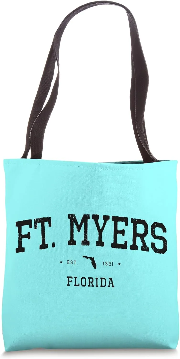 Ft. Myers FL Athletic Beach City Design Tote Bag