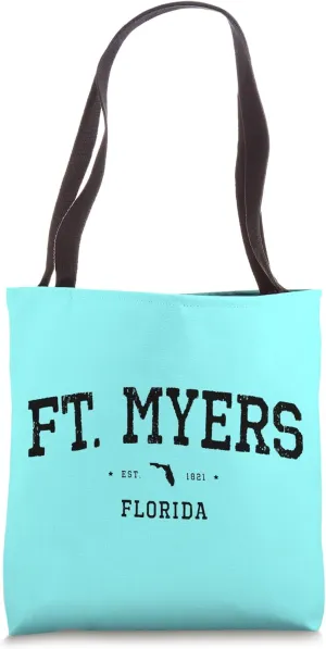Ft. Myers FL Athletic Beach City Design Tote Bag