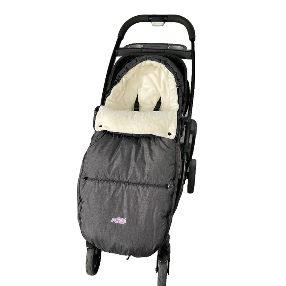Funlife Anti-Kick Waterproof High Performance Winter Stroller Footmuff Fits All Travel Gear,Front Piece Height Adjustable and Removable,M6-4T