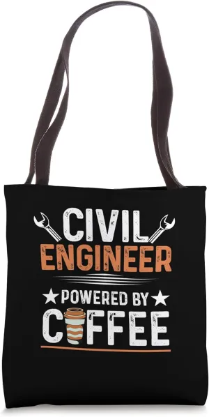 Funny Cool Civil Engineer Coffee Mechanic Tote Bag