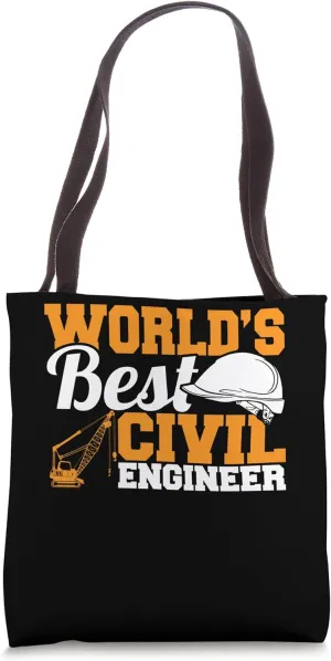 Funny World's Best Civil Engineer Structural Engineering Tote Bag