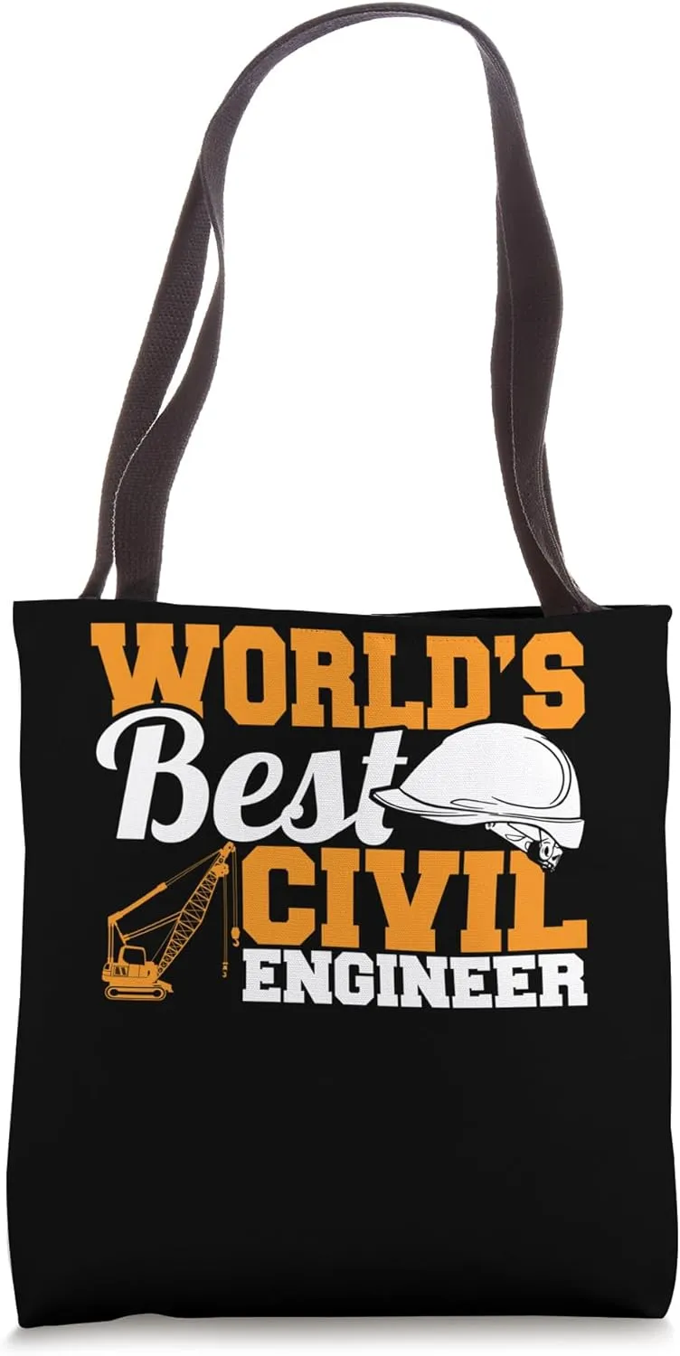 Funny World's Best Civil Engineer Structural Engineering Tote Bag