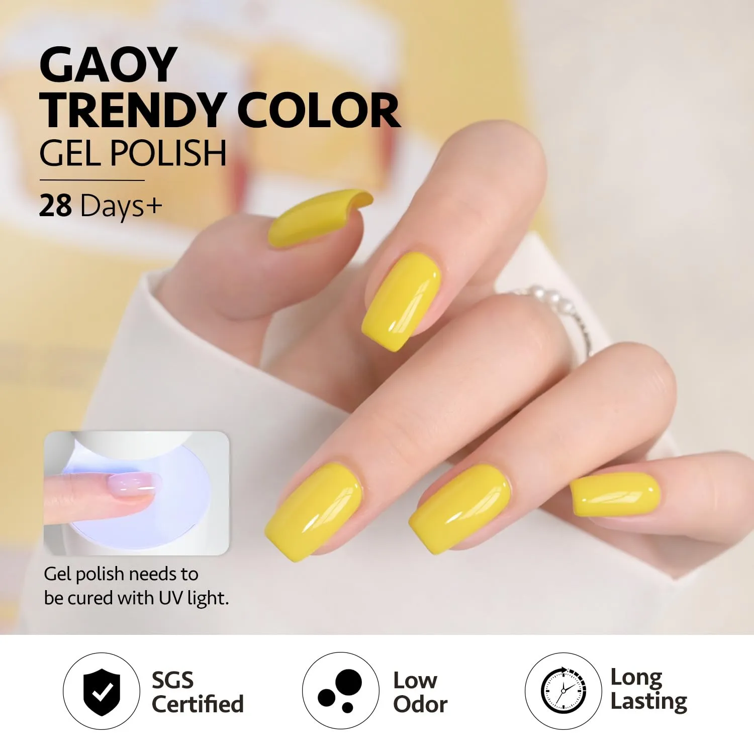 GAOY 23 Pcs Gel Nail Polish Kit, Pastel Macaron Colors Bright Pink Green Yellow Blue Popular Colors UV Gel Nail Polish Set with Glossy & Matte Top Coat and Base Coat for Nail Art DIY Gel Nail Kit