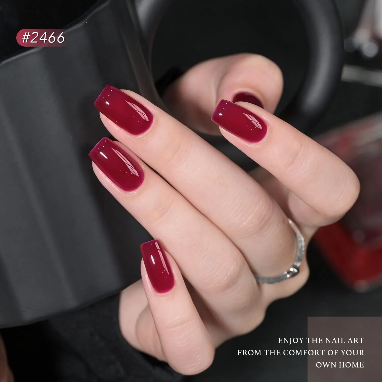 GAOY 23 Pcs Gel Nail Polish Kit, Red Blue Green Jelly Colors All Seasons Set with Glossy & Matte Top Coat and Base Coat for Nail Art Home DIY Gel Kit