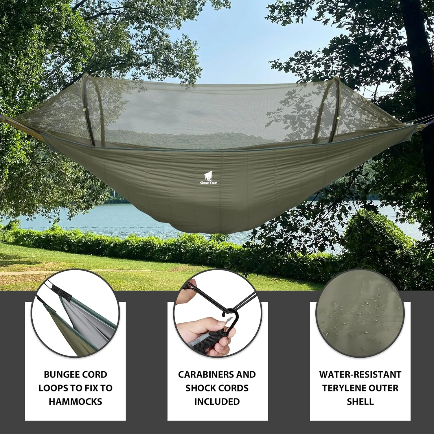 GEERTOP Ultralight Hammock Underquilt for Camping Full Length Camp Hammock Underquilts Warm 3-4 Seasons Essential Outdoor Survival Gear for Hiking Backpacking Travel