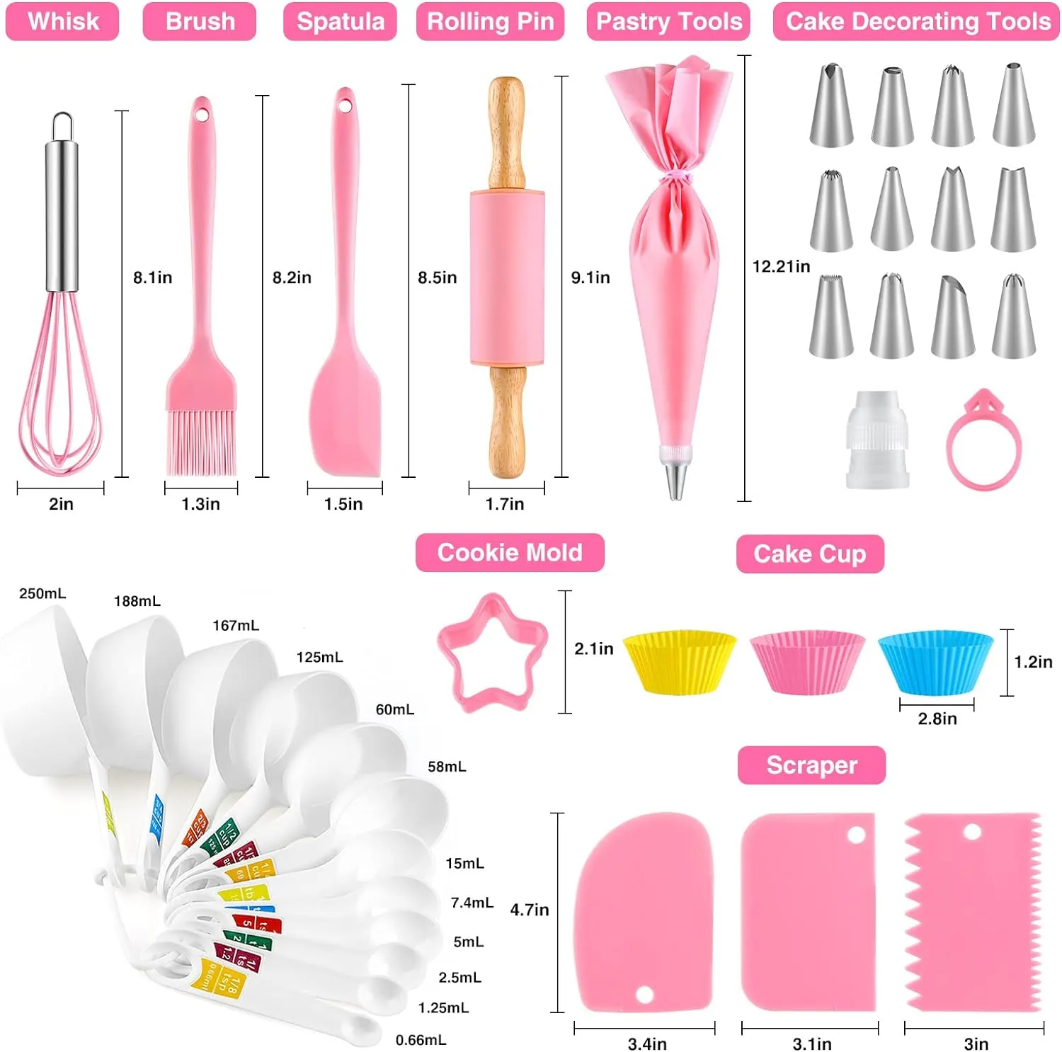 GIFTINBOX Kids Cooking and Baking Set, 54 PCS Complete Kit with Apron and Chef Hat, Real Kids Cooking Utensils and Kitchen Accessories for Junior Chef, Ultimate Kids Baking Gift for Girls Boys