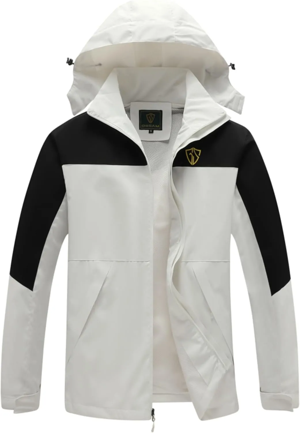 GIISAM Rain Jacket for Men, Mens Waterproof Raincoat Lightweight Rain Jackets Outdoor Rain Coat Windbreaker with Hood