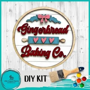 Gingerbread Baking Round DIY-  Wood Blanks to Paint and Craft
