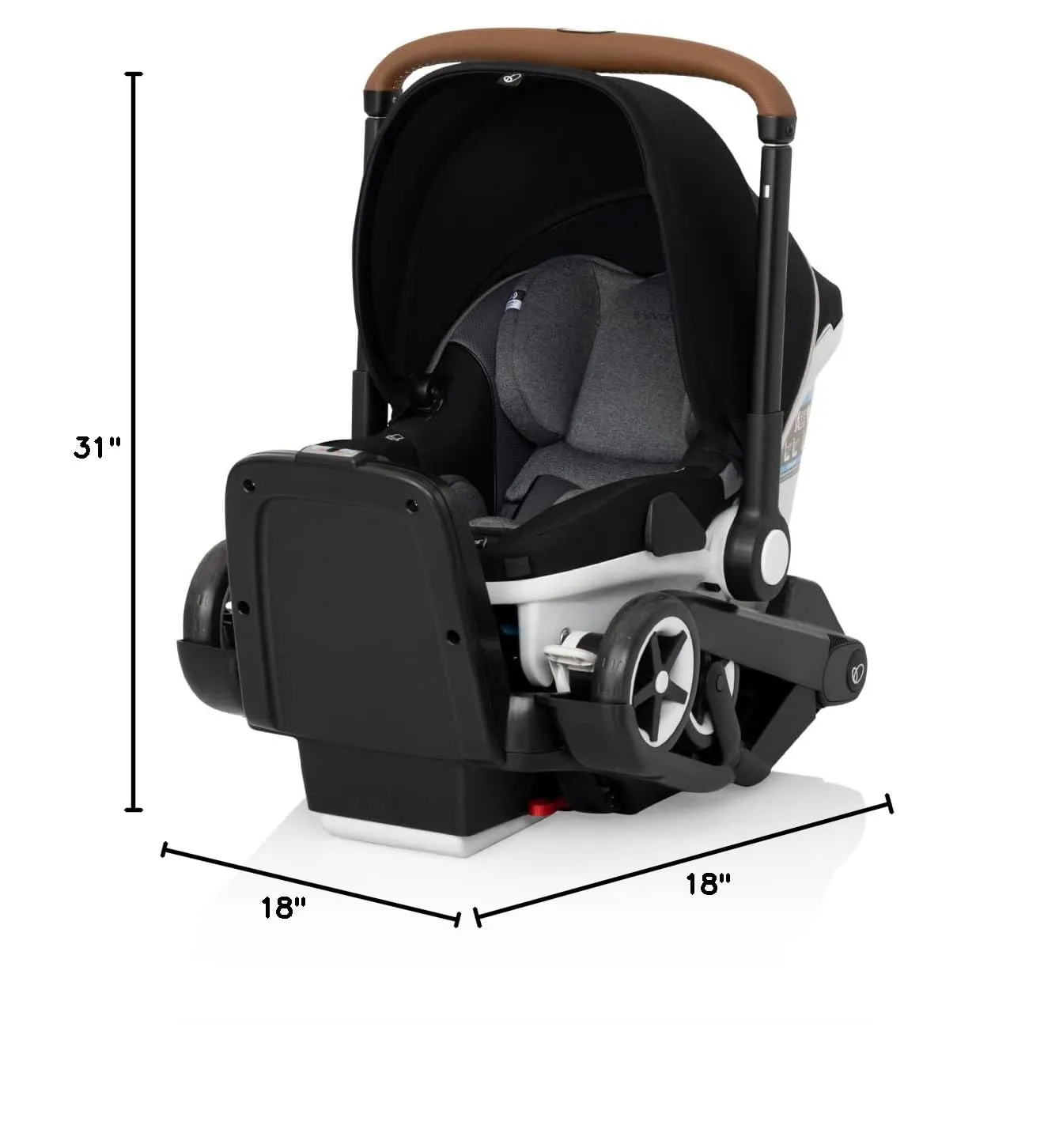 Gold Shyft DualRide with Carryall Storage Infant Car Seat and Stroller Combo (Moonstone Gray)