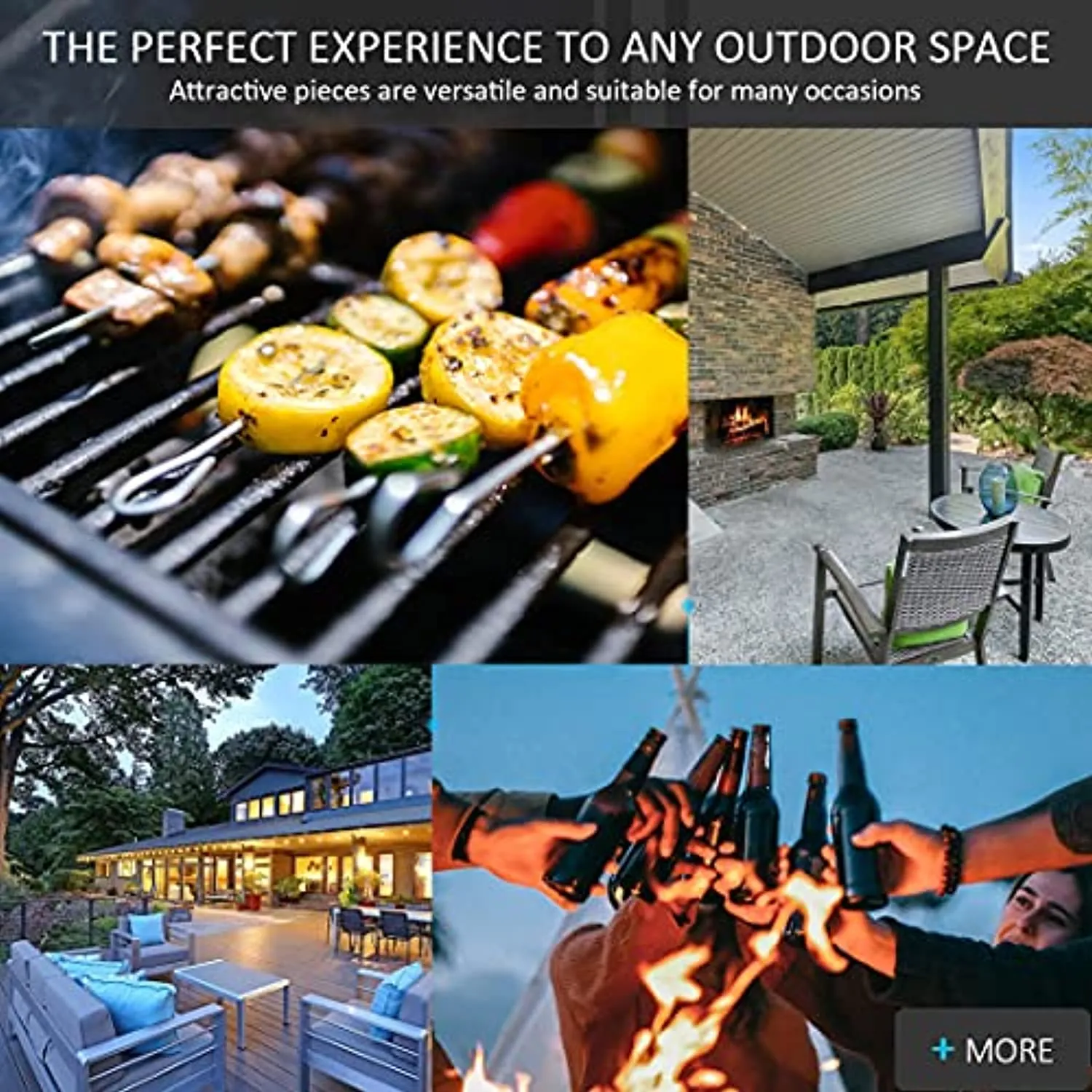 Gotland Outdoor Propane Fire Pit Table 43.3 Inch Gas Fire Pits, 50,000 BTU Firepits Auto-Ignition ETL Certification Bonfire Set Fire Pit Table w/Burner Lid & Glass Wind Guard and Waterproof Cover