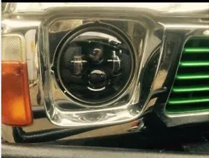 GQ PATROL 7 inch LED headlight x 2 new projector lens high output DRL Halo ALL THE CANBUS WIRING NOW BUILT IN. YELLOW SPADE IS INDICATOR REQUIRES CONNECTION TO EXISTING INDICATORS IF YOU WANT THEM TO INDICATOR