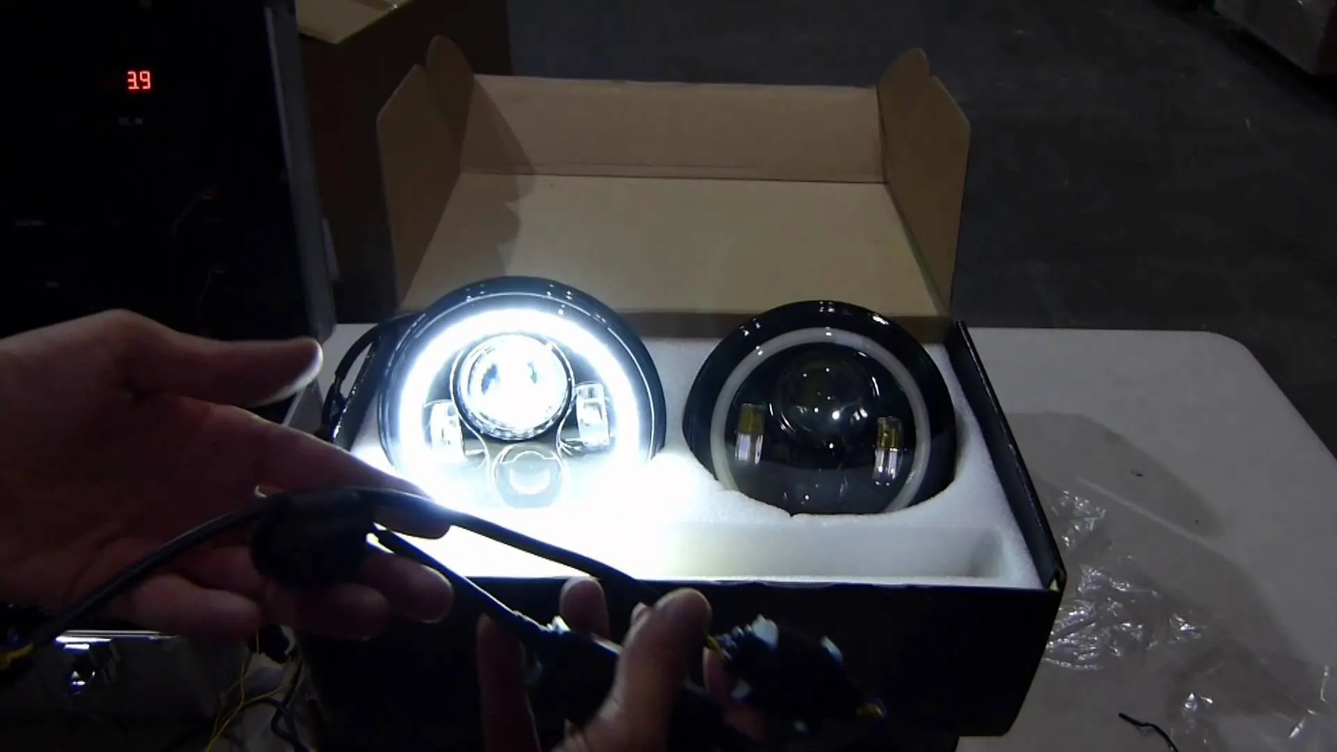 GQ PATROL 7 inch LED headlight x 2 new projector lens high output DRL Halo ALL THE CANBUS WIRING NOW BUILT IN. YELLOW SPADE IS INDICATOR REQUIRES CONNECTION TO EXISTING INDICATORS IF YOU WANT THEM TO INDICATOR