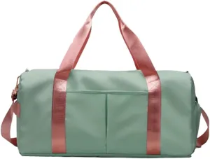 Gym Bag for Women with Wet Pocket & Shoes Compartment Waterproof Shoulder Weekender Bag Swim Sports Travel Gym Bag