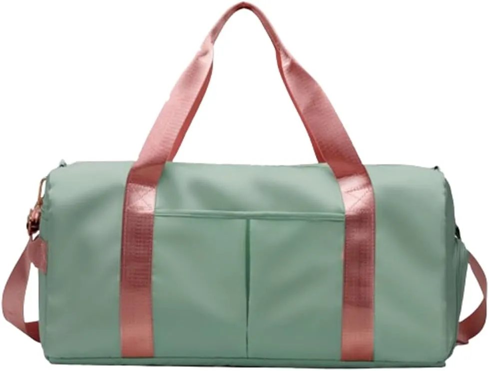 Gym Bag for Women with Wet Pocket & Shoes Compartment Waterproof Shoulder Weekender Bag Swim Sports Travel Gym Bag