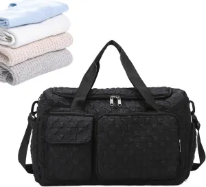 Gymnastics Duffel Bag, Gym Bag - Lightweight Sports Duffel Bag with Shoes Compartment - Sports Equipment Organizer, Multifunctional Washable Personal Items Carrier, Black, Consulte la descripción, See