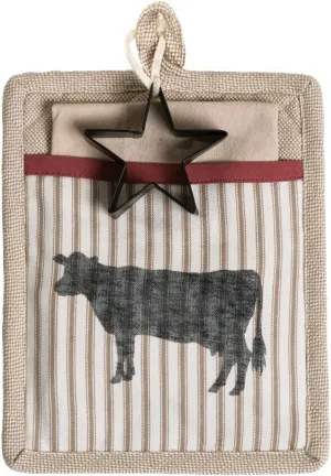 Heritage Lace Farmhouse 3 Piece 8" X 10" Cow Kitchen Set
