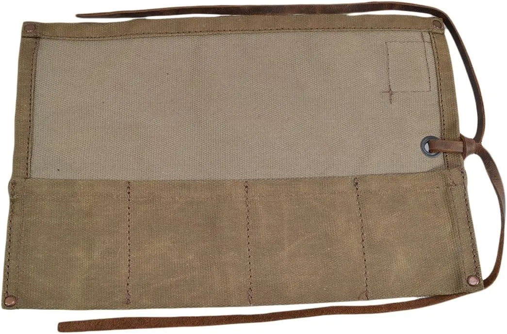 Hide & Drink, Waterproof Waxed Canvas Travel Watch Roll Organizer with 4 Slots, Easy Carry On Watchlover Storage, Handmade Travel Case, Fatigue