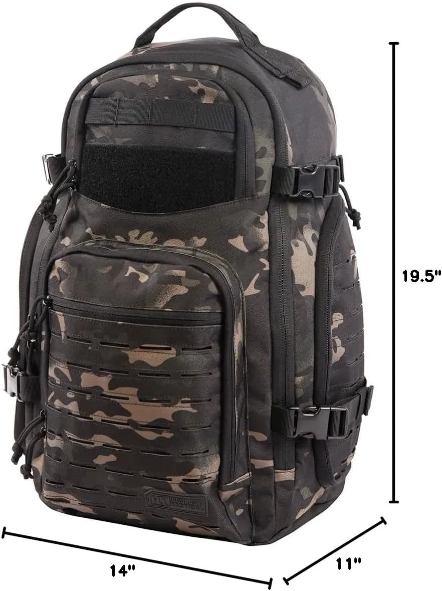 HIGHLAND TACTICAL Men's Roger, Black Urban CAMO, One_Size