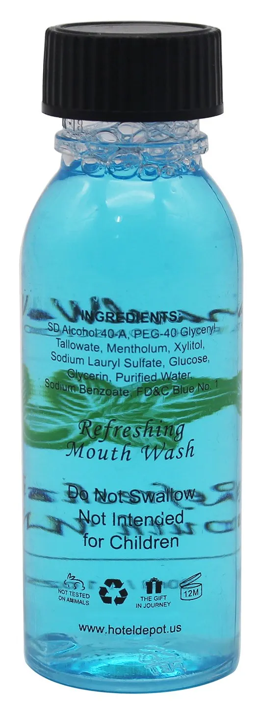 Hotel Toiletries Amenities Bulk Individually Wrapped 30ml Shampoo & Conditioner 2 in 1, Round Tissue Pleated 28g Cleaning Travel Soap In Bulk, 1FLOZ Disposable Outlast Mouthwash 30 Each, 90 Pcs