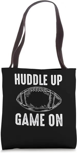 Huddle Up Game On Football Player Tote Bag