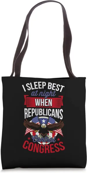 I Sleep Best At Night When Republicans Control Congress Tote Bag