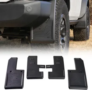 IAG Trail Shield Adjustable Mud Flaps for Ford Bronco 2021  2/4 Door (Not Raptor or Sport), Front & Rear Set
