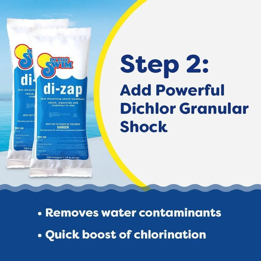 In The Swim Pool Basic Opening Chemical Start Up Kit - Above Ground and In-Ground Swimming Pools - Up to 7,500