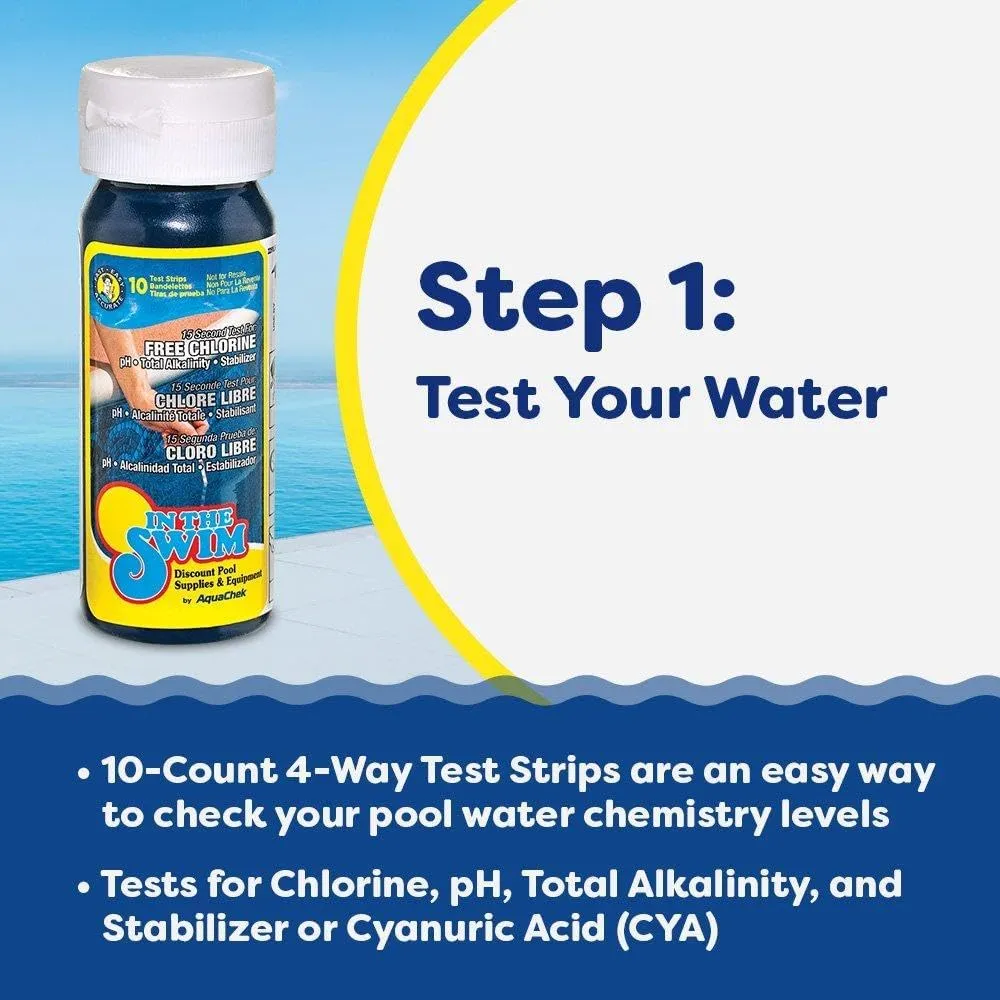 In The Swim Pool Basic Opening Chemical Start Up Kit - Above Ground and In-Ground Swimming Pools - Up to 7,500